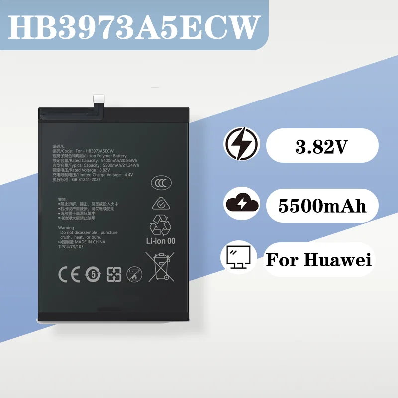 

High Capacity 5500mAh 3.82V Battery for Huawei Honor Note10 RVL AL09 Mobile Phone Replacement Battery