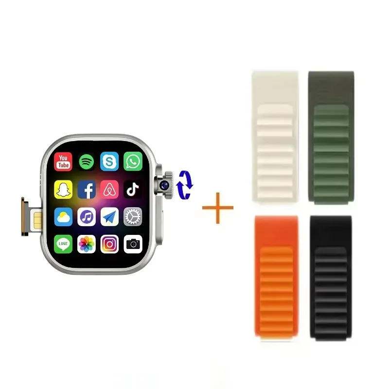4G CDS9 Android Smartwatch – Rotating Camera SIM Card Slot, AMOLED Display GPS WiFi, Global Version Men Women view 6