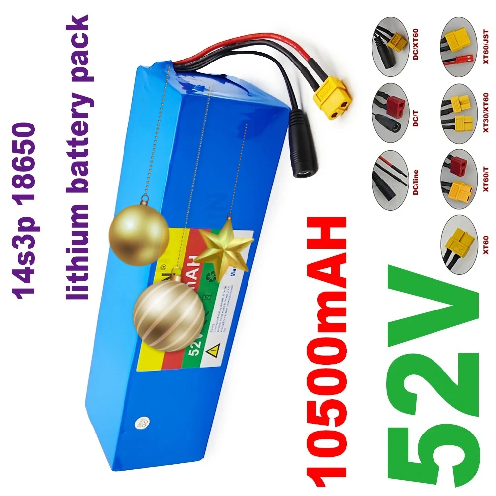 

14S3P battery pack lithium 52V battery 10.5AH 18650 with BMS For various electronic devices and transportation equipment