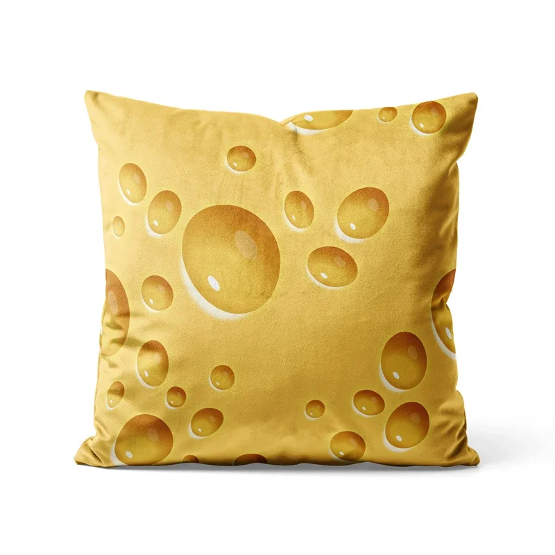 Gaslight Gatekeep Girlboss Swiss Cheese Funny Food Throw Pillow Covers Cushion Cases Pillowcases for Sofa 45cm x 45cm