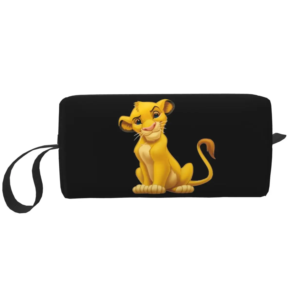 

Custom Travel The Lion King Young Simba Toiletry Bag Cute Makeup Cosmetic Organizer for Women Beauty Storage Dopp Kit Box