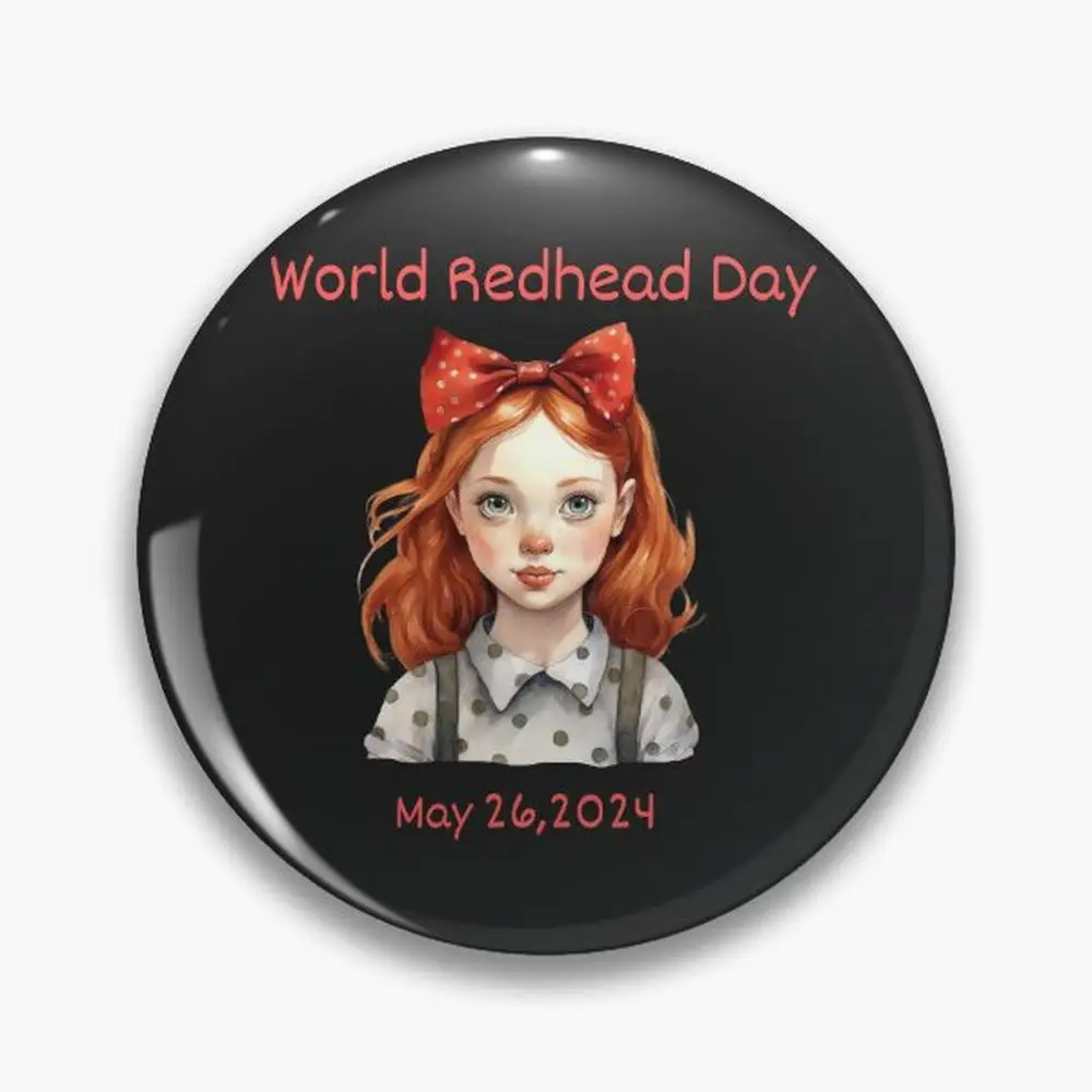 Annual World Redhead Day Pin Buttons Brooches  Jewelry Accessory Customize Brooch Fashion Lapel Badges