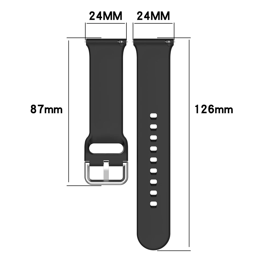 24mm Watch Band For TicWatch Pro 5 Strap Sports Silicone Replacement Correa Wristband For TicWatch Pro 5 Bracelet Accessories