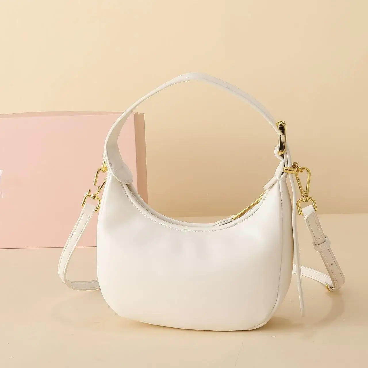 

High-grade retro shoulder bag new Hobo underarm bag half-moon bag shoulder slung portable handbag women's bags