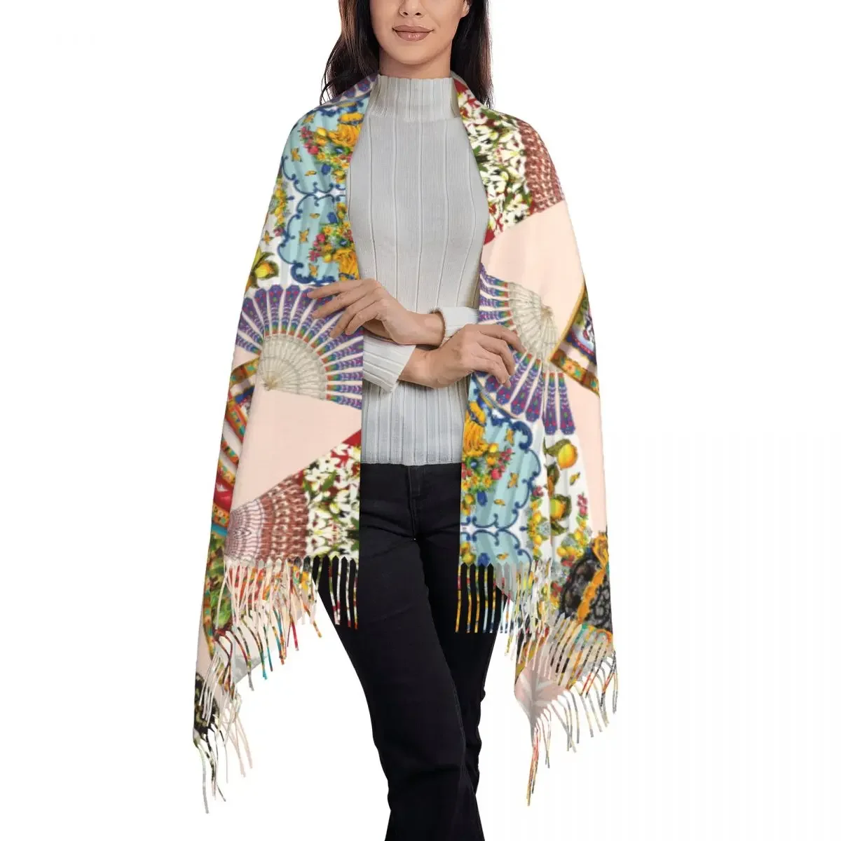 Keep Warm Scarf Autumn Fashion D-Dolces Pattern Shawls and Wrap G-Gabbanas Art Print Custom Bufanda Ladies Luxury Scarves Wraps