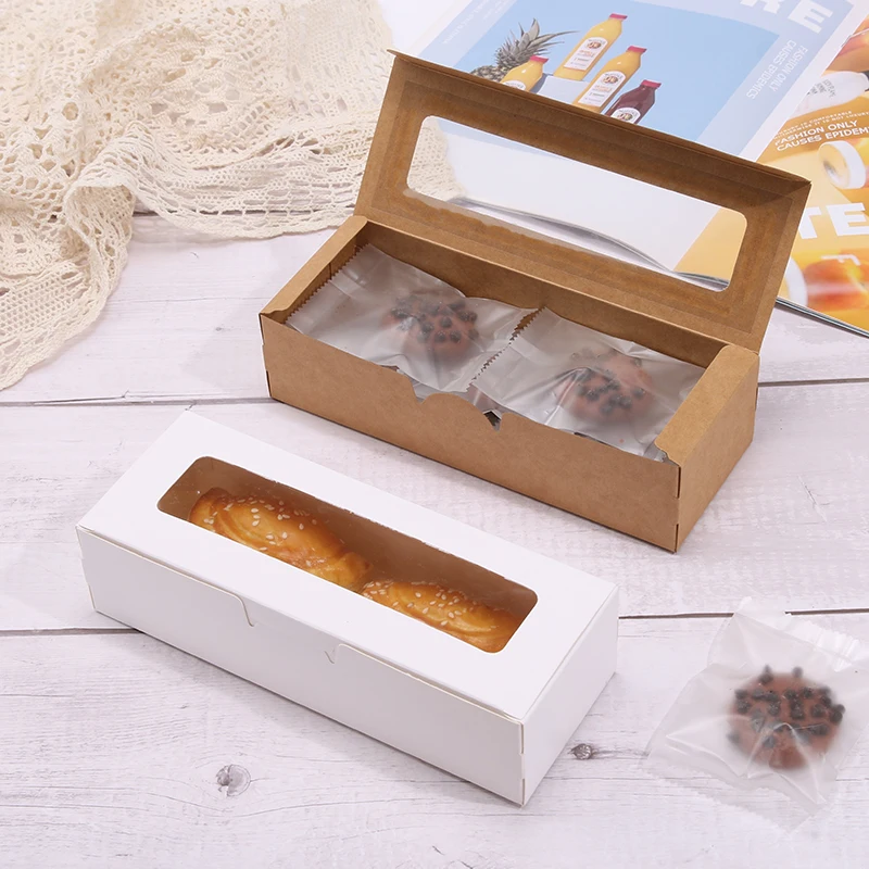 Customized productCustom Kraft paper Packaging Paper Box with PVC Window for Food And Cake Packaging