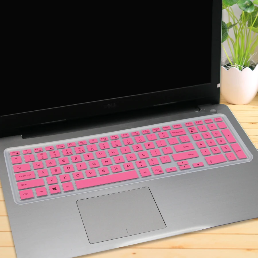 غطاء حماية للوحة مفاتيح الكمبيوتر المحمول من السيليكون لسلسلة ألعاب Dell Inspiron 17 5000 G3 مقاس 17.3 بوصة (مع لوحة مفاتيح رقمية)
