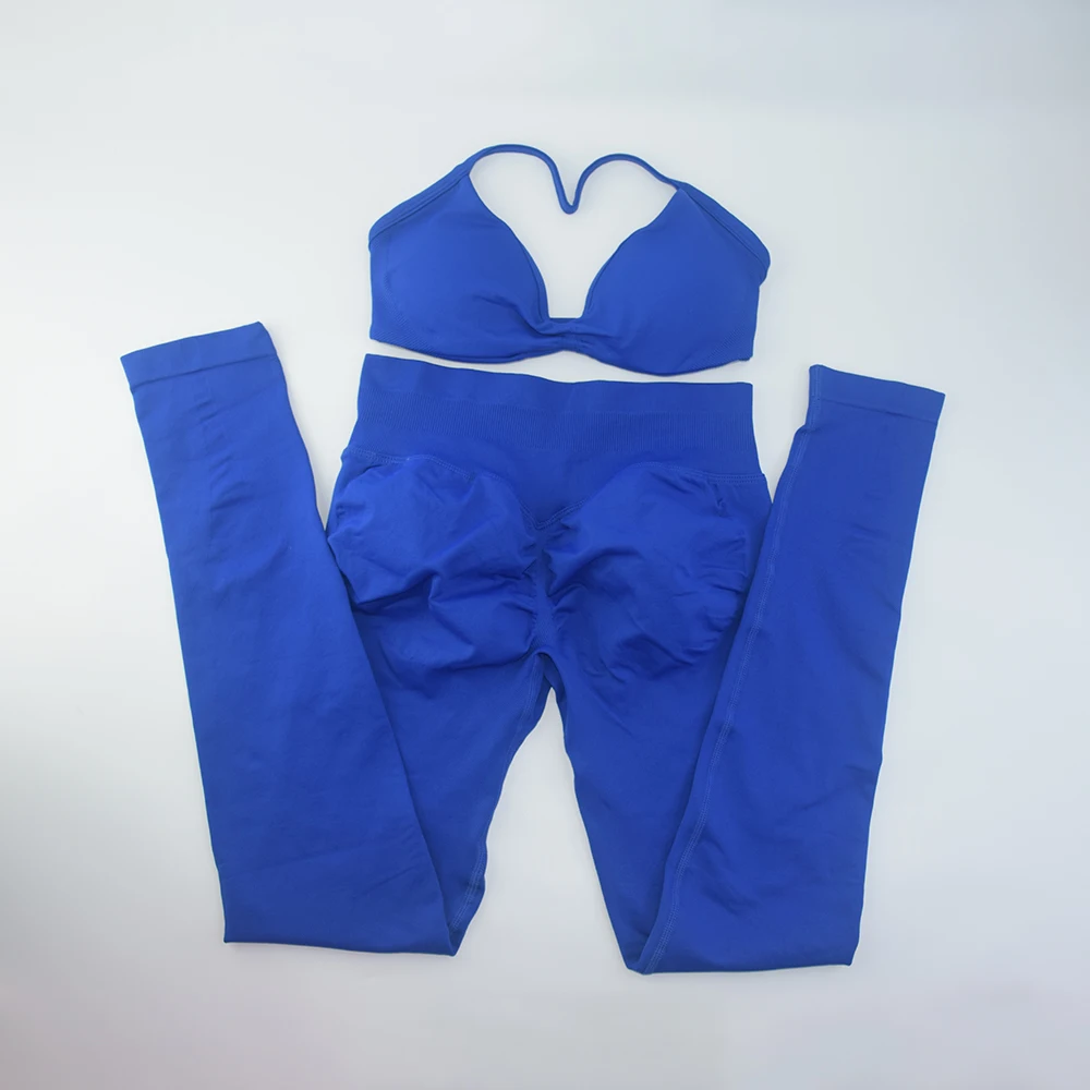 2 قطعة مجموعة حمالة الصدر Strappy الصالة الرياضية حزام رفيع سلس النساء عالية دعم الرسن حمالات الصدر الرياضية Scrunch تجريب اليوغا لا شعار