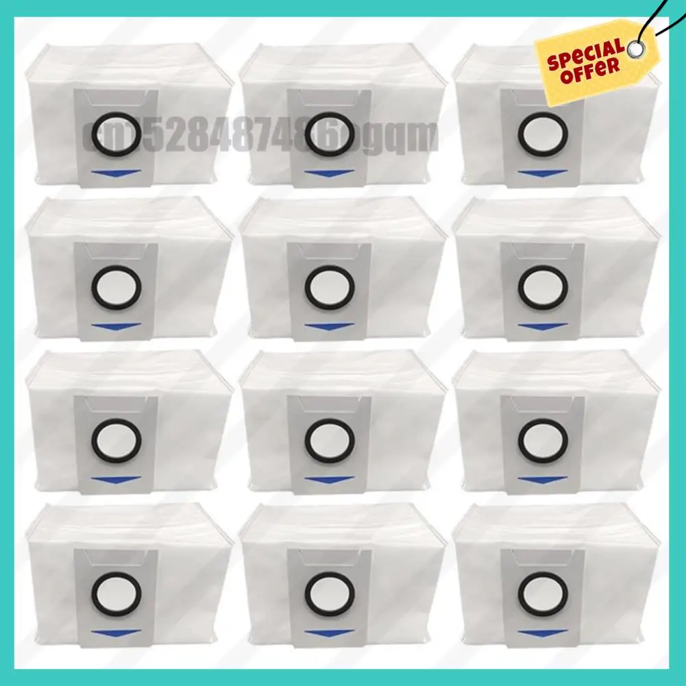 -ABJZ 12 Pack Vacuum Dust Bags For Ecovacs Deebot X1 Omni Turbo Robot Vacuum Part