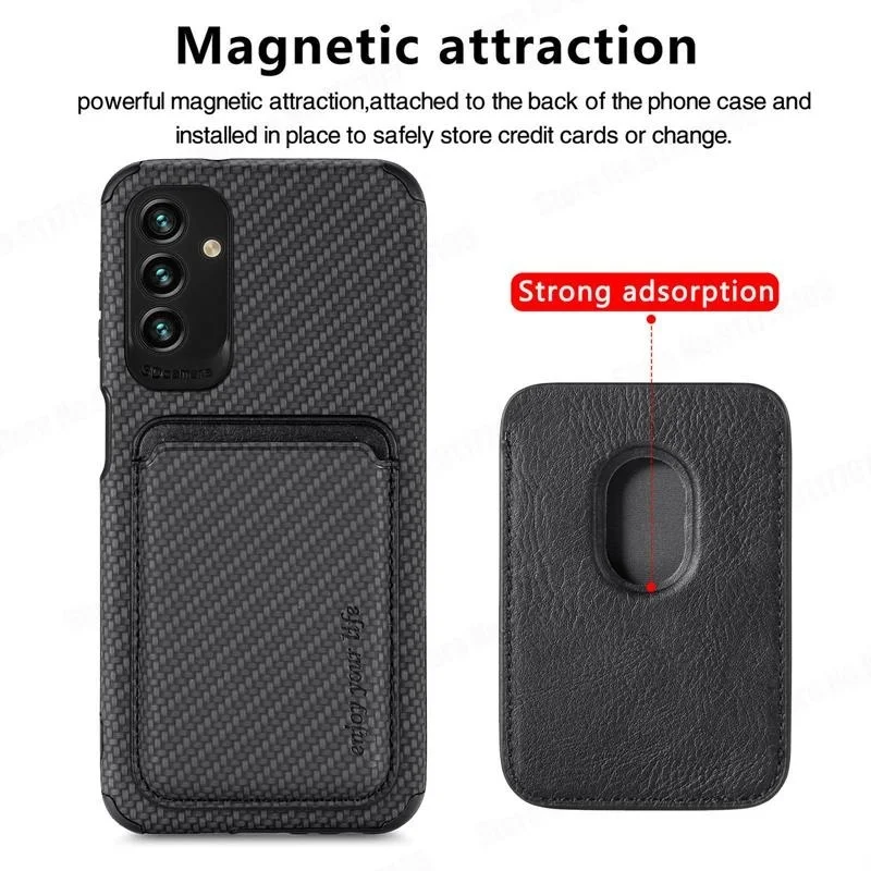 

New MagSafe Phone Case card holder wallet For Samsung A23 A33 A53 A73 A32 A12 A82 Leather Magnetic Phone Case For Samsung A53
