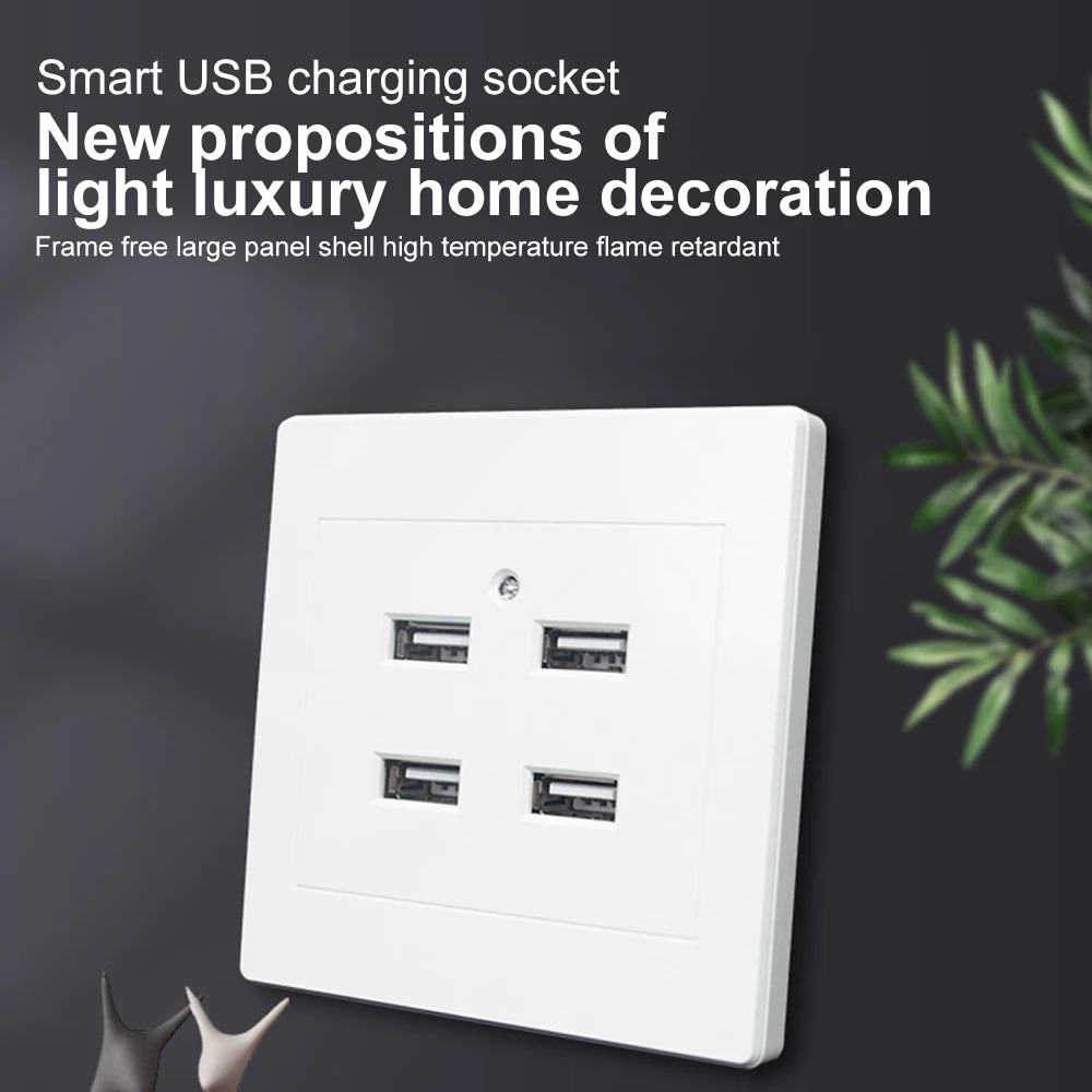 2/4 Poorten USB Stopcontact Wandlader 36 V/220 V naar 5 V Power Charge Adapter Plug Outlet voor Home Office Openbare Plaats