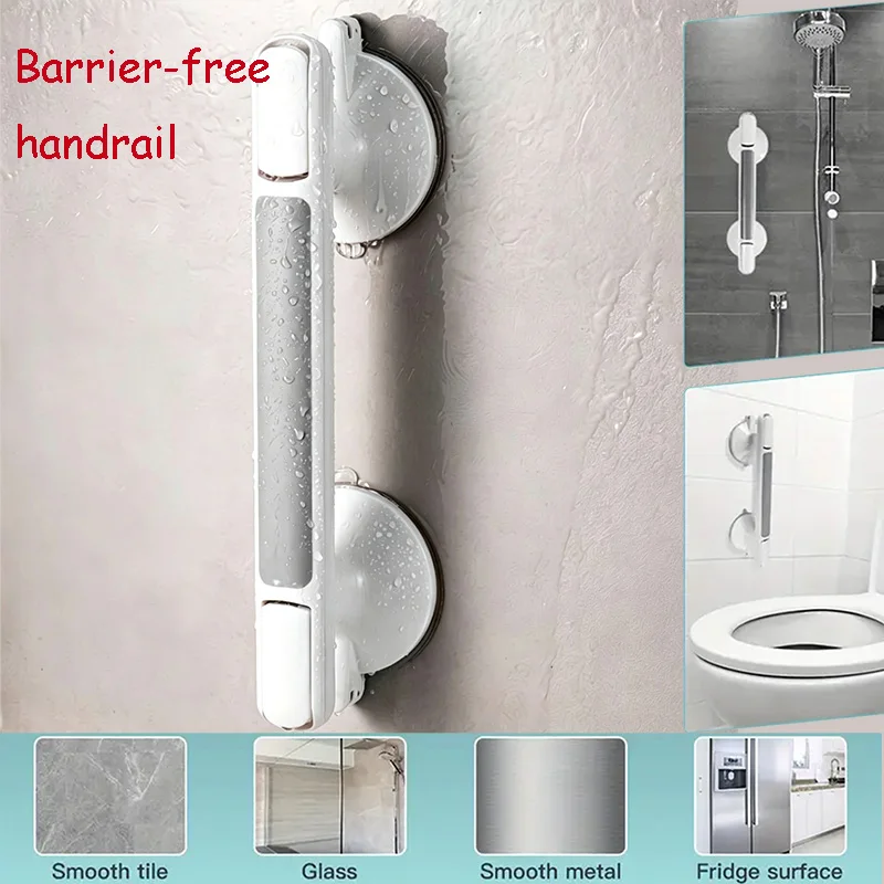 Showers Grab Bars Free Punch Bathroom Handle Anti Slip Safety Suction Cups Bathtub Grab Bar For Elderly Children Support
