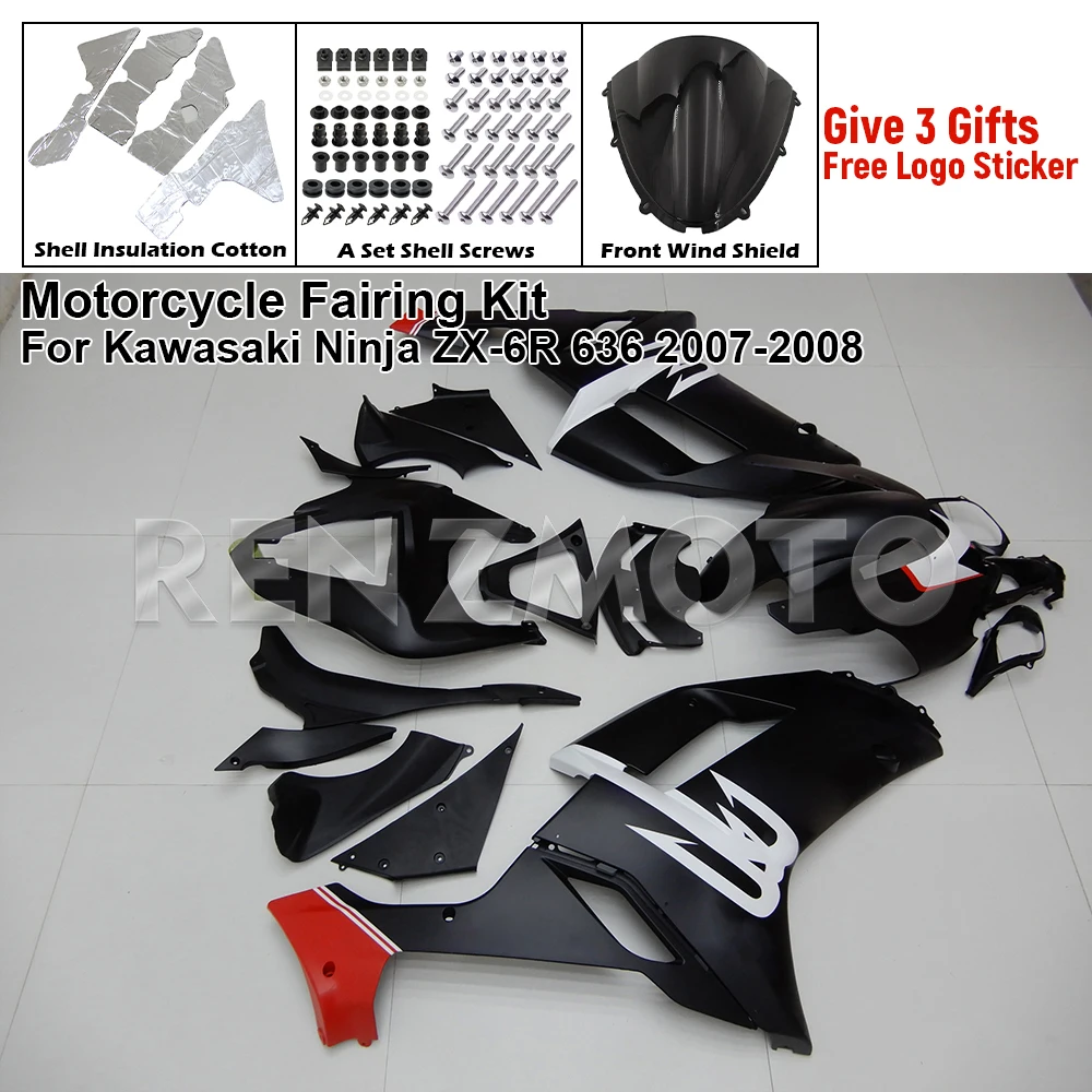 

New ABS Whole Motorcycle Fairings Kit Fit for Kawasaki Ninja ZX-6R ZX6R 636 2007 2008 07 08 Bodywork set Cool Green