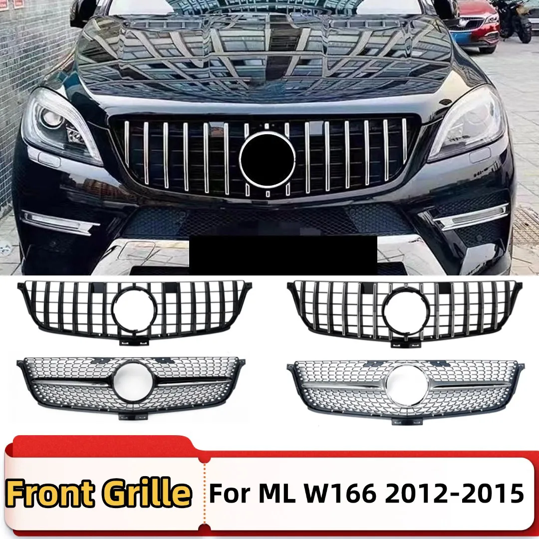 

Front Grid Grille Bumper Grill Tuning Stars GT Style For Mercedes Benz ML W166 2012-2015 ML300 ML320 ML350 ML400 ML500 ML550