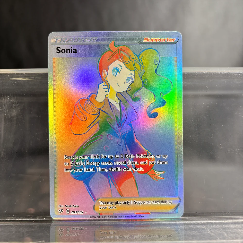 Pokemon Holographic Rare Trading Card Gioco TRAINER Series Serena Acerola Marnie Force Proxy Card Carta da collezione