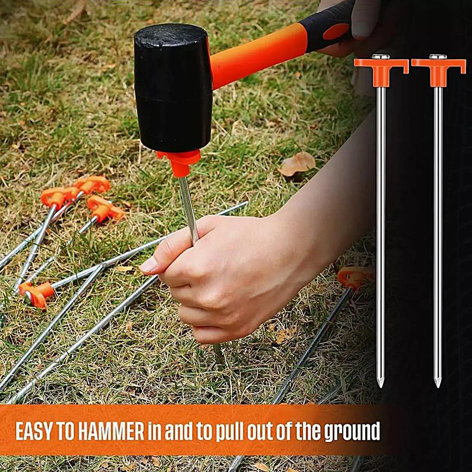 

Колья для палатки, колышки для кемпинга, 20 шт., сверхмощные уличные брезентовые шипы для фиксации навеса для горных пеших прогулок, пляжного сада