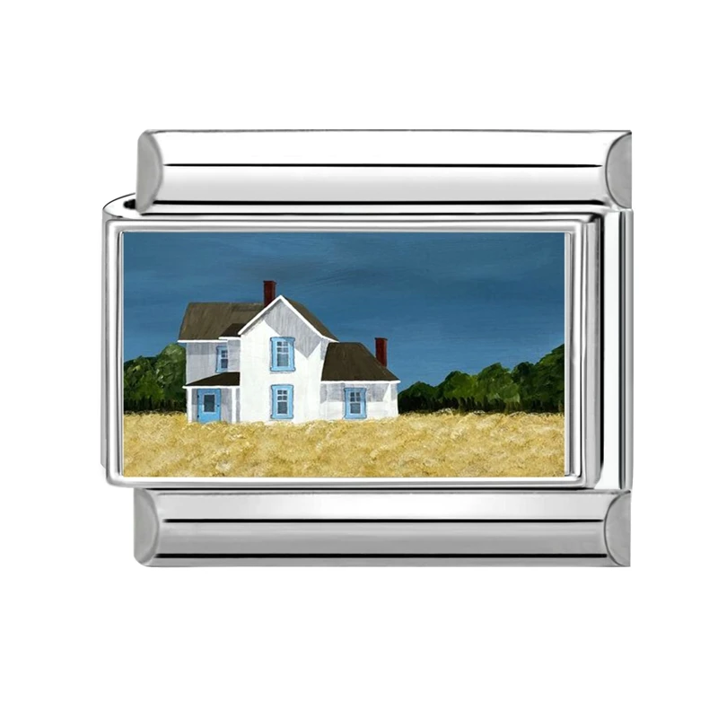 Mountains and Seas Scenery Italian Charm Links for Bracelets
