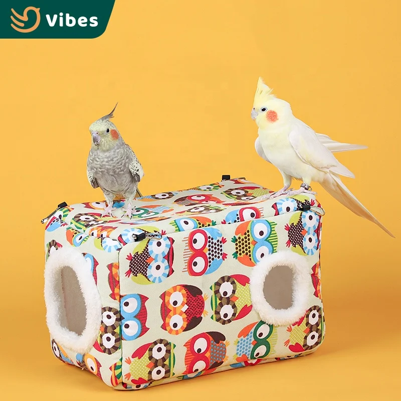 2 Holes Cotton Bird House Parrot Bird Netting Cotton Warm Room For Parrots And Other Birds-gran