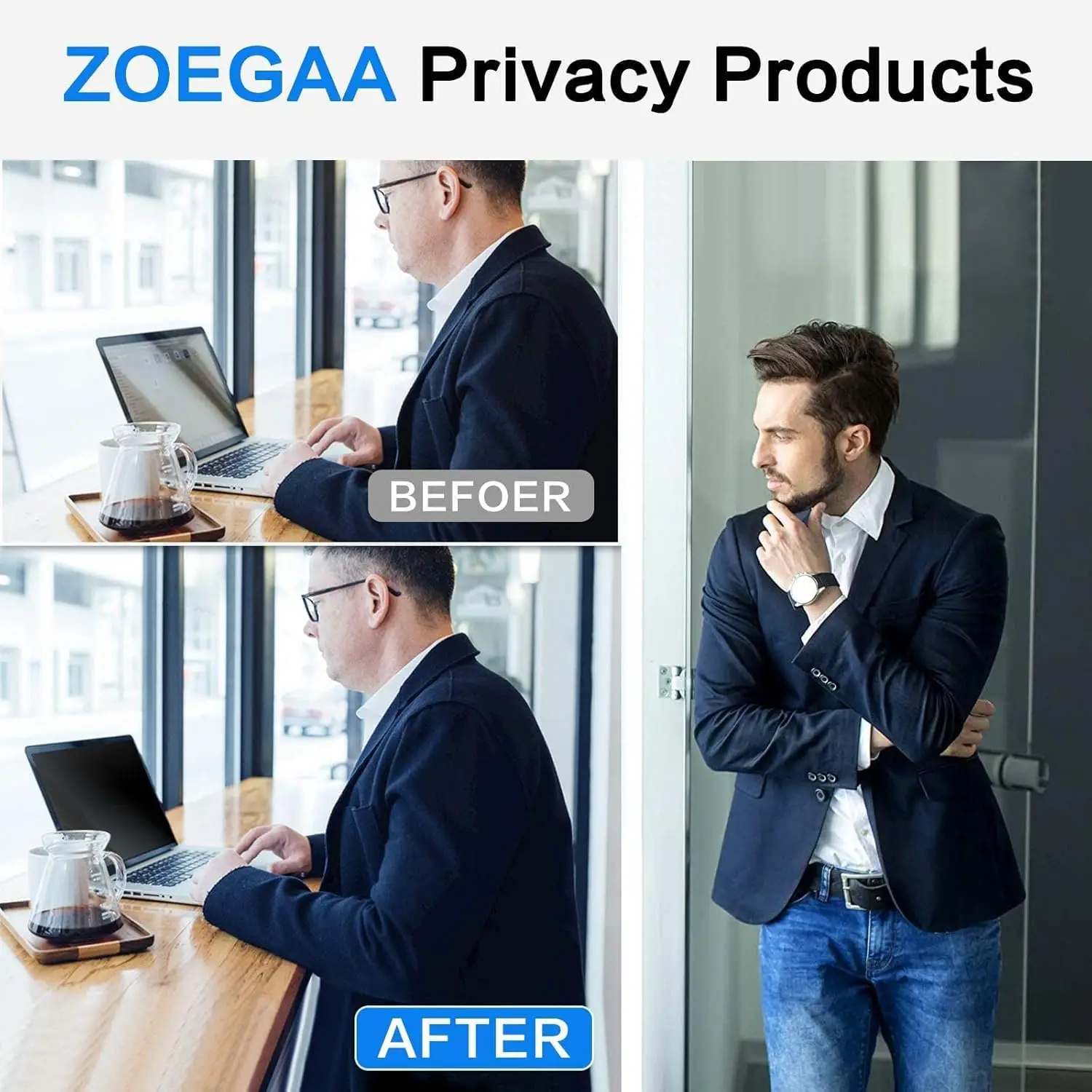 2X Anti-peeping Anti-Glare Blue Light Screen Guard Protector For Dell HP Acer Samsung Lenovo ASUS Toshiba 13 Inch 14 15.6 16
