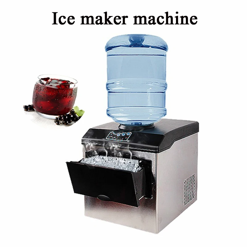 Automatic Ice Maker 15kg Storage Ice Making Machine Ice Maker Automatic Add Water 44 Pcs/18 Min For Lab/Coffee Shop