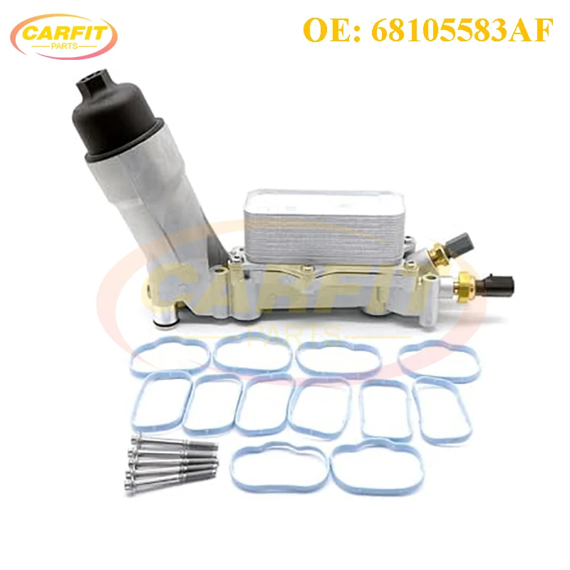 

68105583AF Aluminum Engine Oil Cooler Filter Housing For Jeep Grand Cherokee Dodge Journey Charger Ram Chrysler 200 3.6L V6