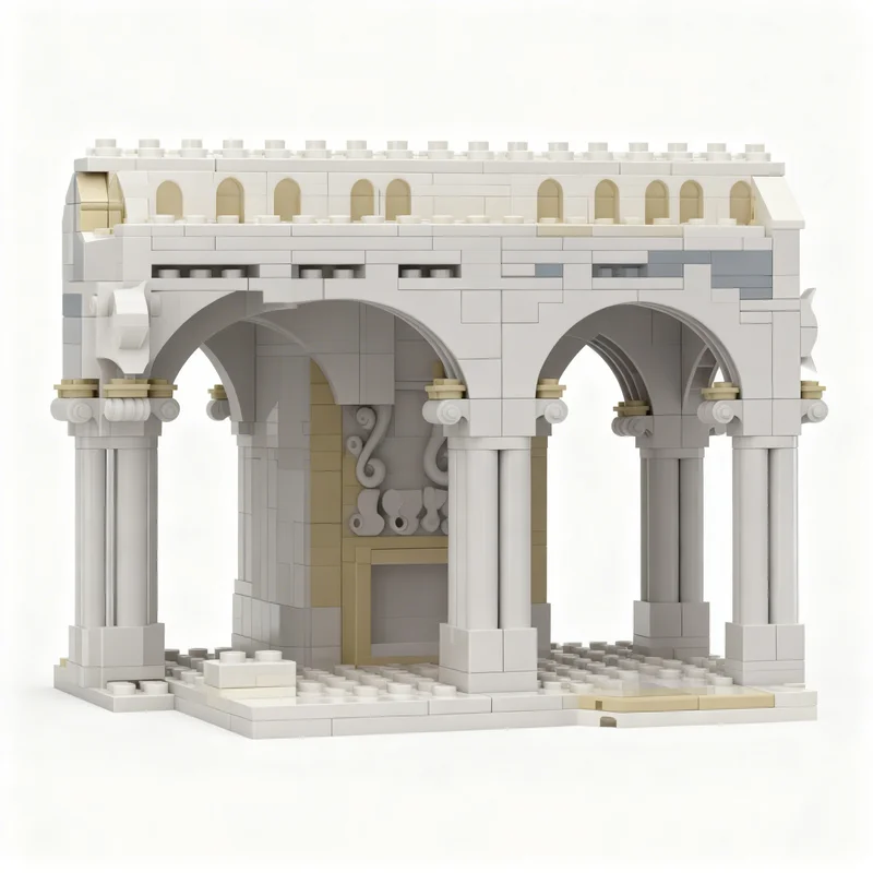 20134pcs MOC Ancient Roman Basilica Architecture Model Building Blocks Creative Gift DIY Display Decor Adult Premium Kids Desk