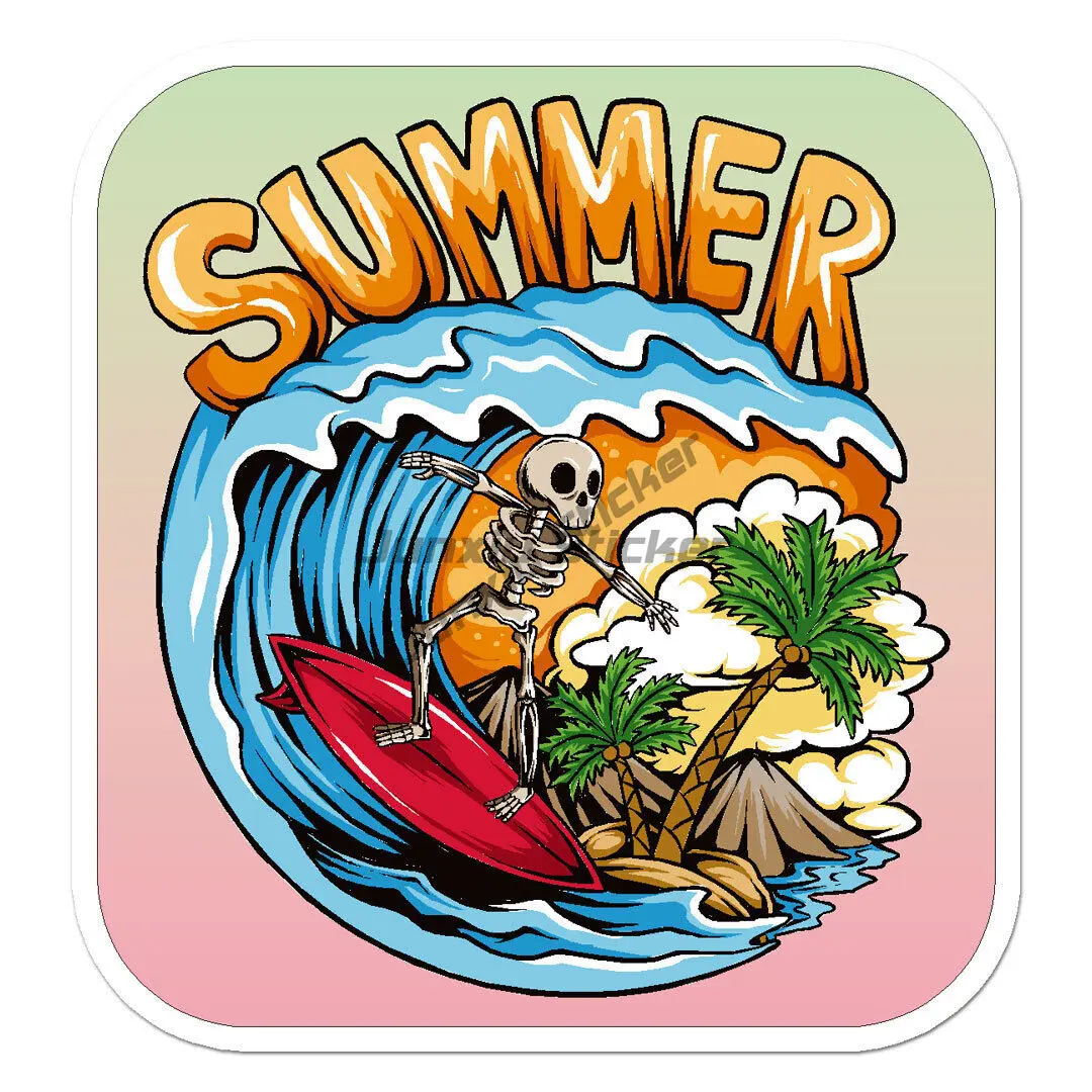 

Summer Surf Vinyl Decal Sticker Bumper Camper Yacht Voiture Course Occlusion Scratch Exterior Decor