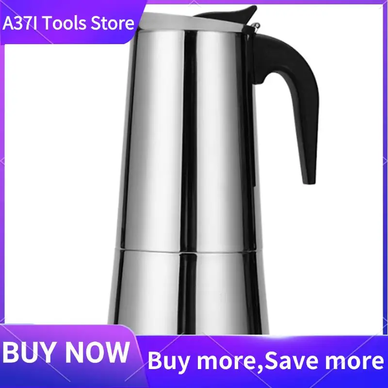 Steel Coffee Pot Italian Moka Pot Espresso Coffee Maker Pot Cafe Percolator Tools For Latte Maker Stovetop Coffee-[A37I]