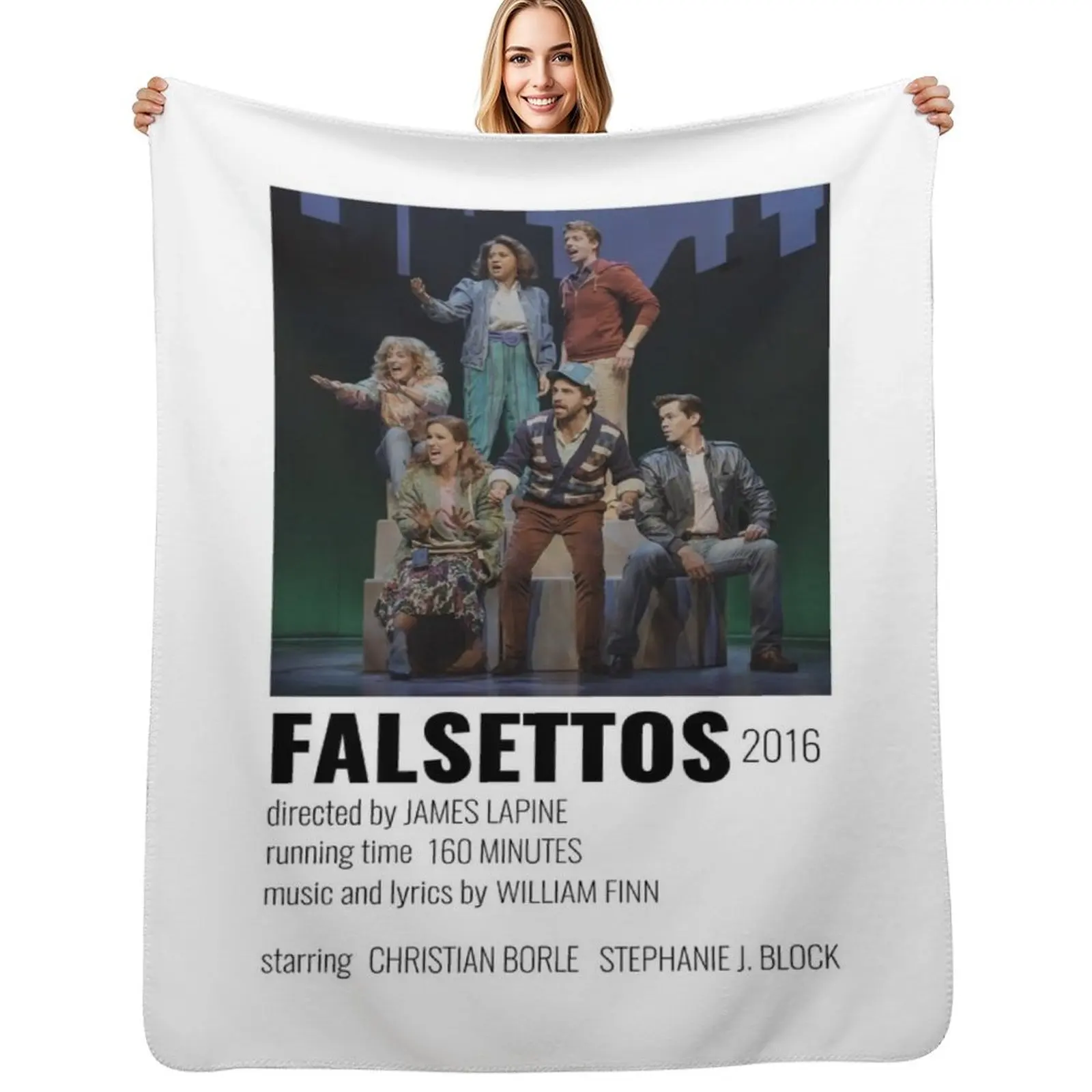 

Falsettos Musical Poster Throw Blanket Plush Fuzzy Cozy Blanket for Couch Sofa
