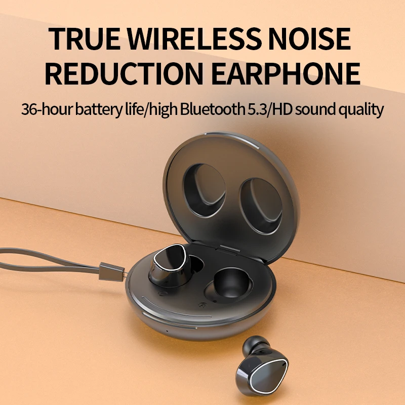 New SKY-9 Mini Headset True Wireless Earbuds Bluetooth 5.3 Earphones with Long Range In Ear TWS Noise Reduction Sport Headphones