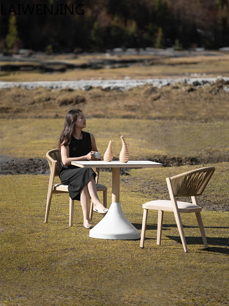 

MJY outdoor garden dining table and chairs waterproof and sunscreen outdoor leisure outdoor table