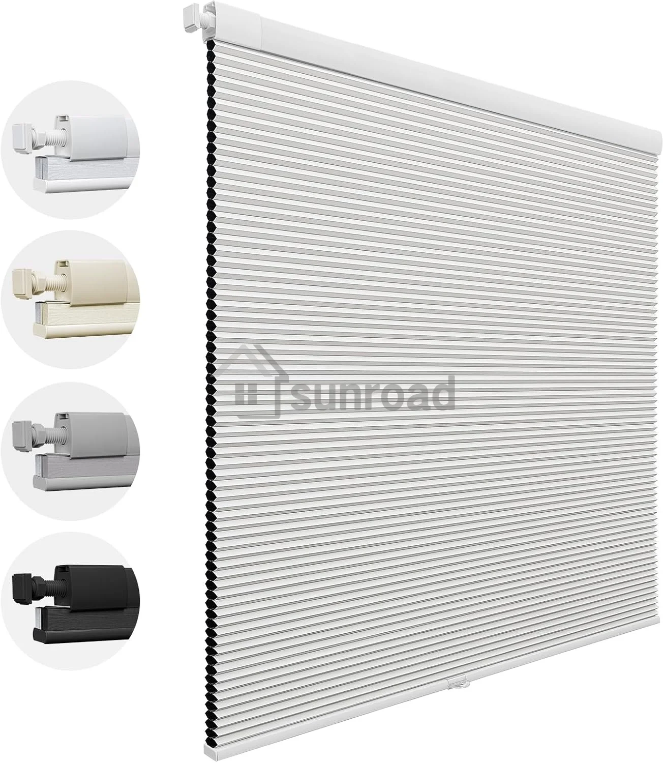 Custom Made MiLin No Drill Cordless Cellular Shades Color-Matched No Tools Cellular Blinds Honeycomb Design Blinds