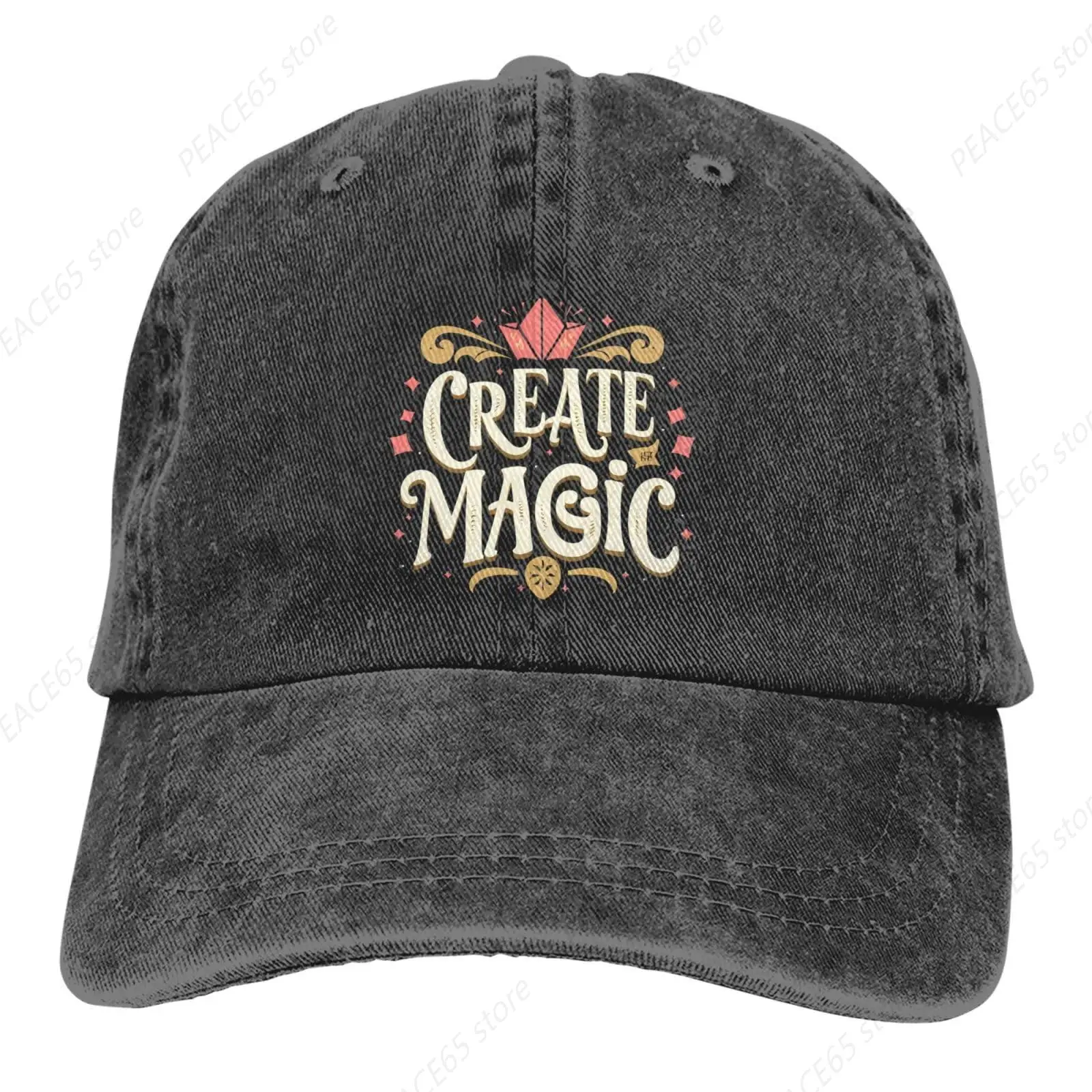 Homens e mulheres criam Magic 2 Boné de algodão ajustável, Golf Dad Hat, Denim Original