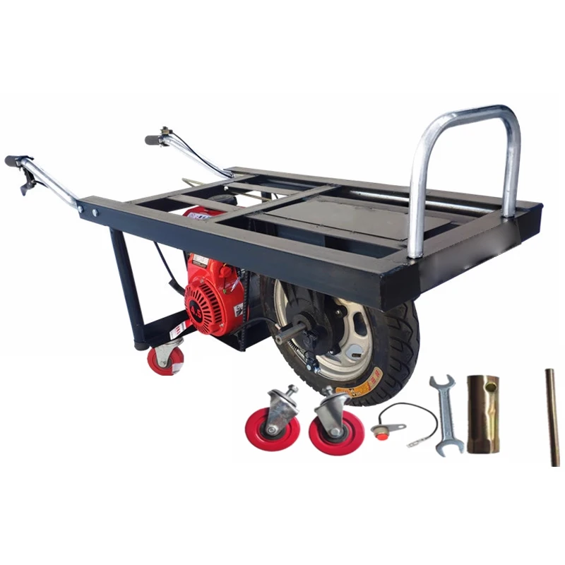 Fuel-Powered Single-Wheel Hand Cart Mountain/Orchard Transport Cart Agricultural Hand-Pushed Wheelbarrow