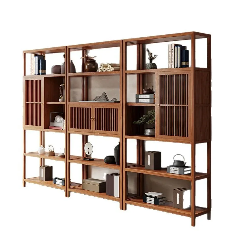 

All solid wood Bogu frame solid wood, new Chinese Duobao Pavilion tea ornaments, display cabinet tea set rack