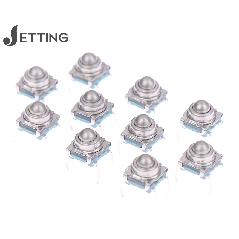 10pcs TS-F007 7*7 Metal Steel Ball Reset Switch DIP Type 4 Pin Tactile Switch