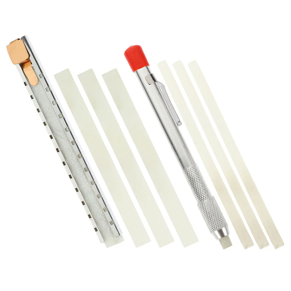 10PCS Soapstone Marker Natural Welding Chalk Steel Scribing Tool Refill Holder Easy Marking Pen for Metal