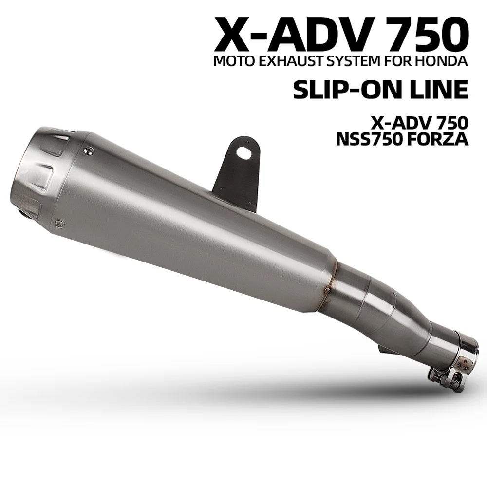 

Scooter Exhaust Tail Pipe Kit Slip On Line For Honda X-ADV ADV750 Forza750 NSS750 2017-2024 Moto Escape Muffler With DB Killer