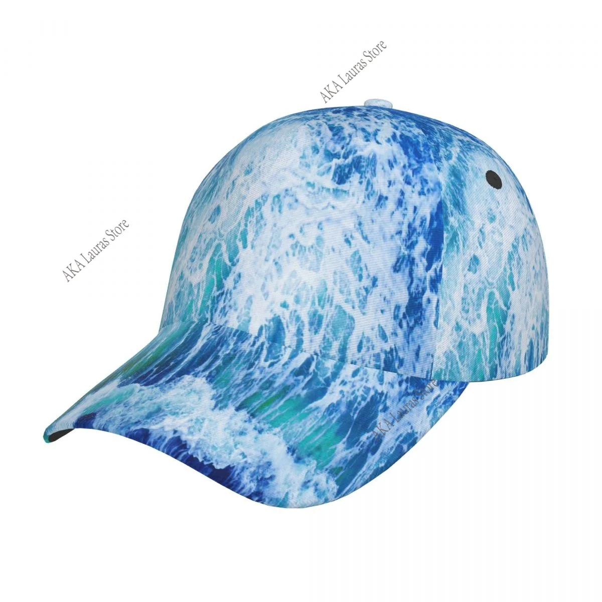 Sea Wave Unisex Simple Baseball Caps Outdoor Adjustable Casual Hat Sunscreen Hat