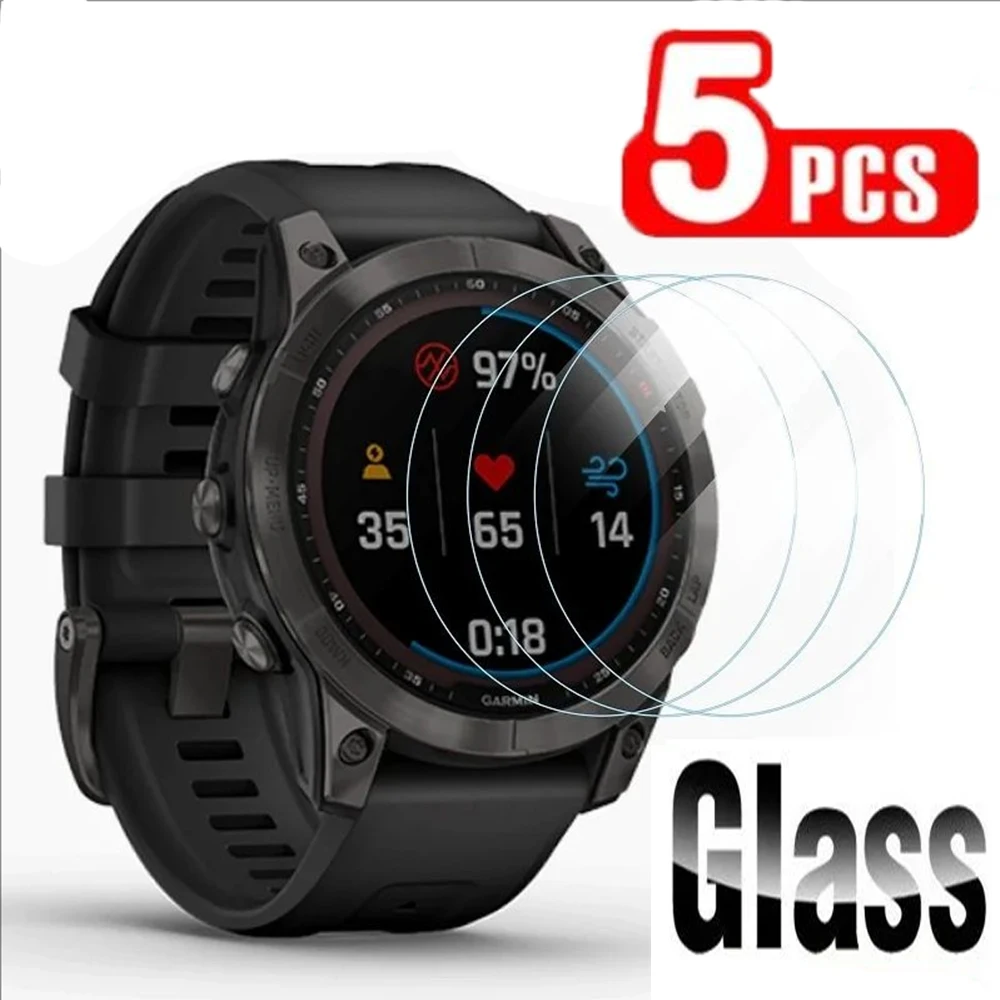 5PCS for Garmin epix Pro 47mm Fenix 3 HR 5S Plus 6 6S 6X Pro 7 7S 7X Smart Watch Screen Protector Tempered Glass Protective Film