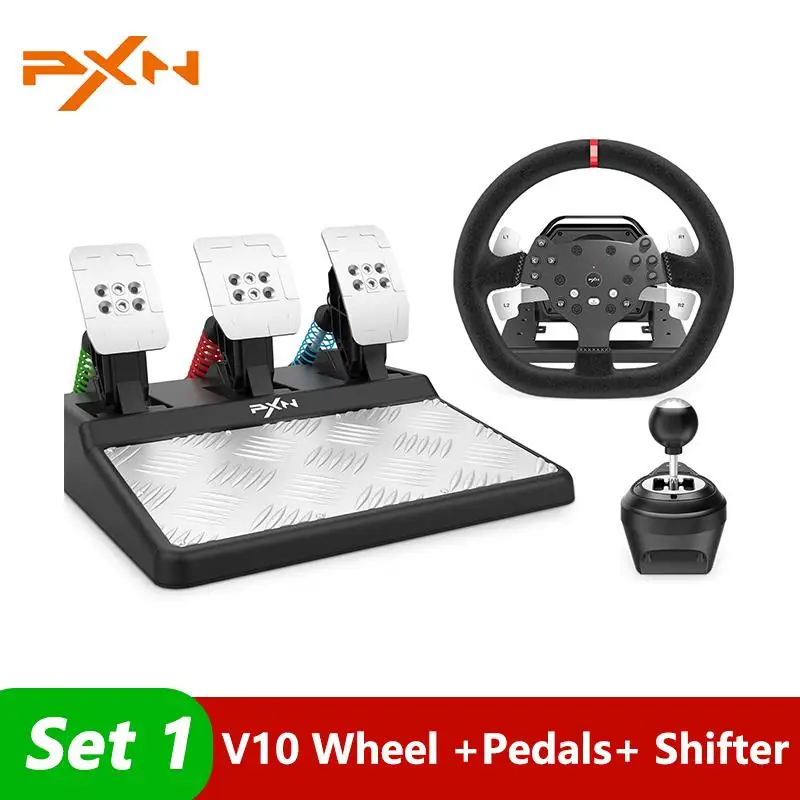 New! PXN V10 Game Steering Racing Simulator Steering Wheel Volante 270/900 Rotation For PC Windows 7/8/10/11/PS4/Xbox One/Xbox