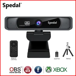 Spedal FF931 HD 4K Webcam 120°Wide Angle Webcam Wtih Microphone And Remote Control Streaming Web Camera For PC Mac Conferencin