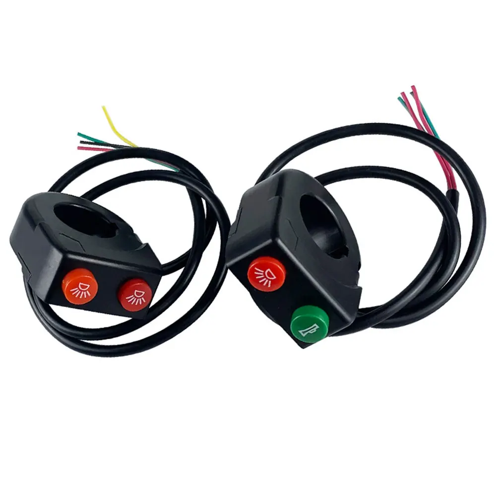 AliExpress NONE 22mm Motorcycle ABS Low Beam Handlebar Switch Horn Headlight Combination Button Switches Bike Scooter Universal Headlamp Switch