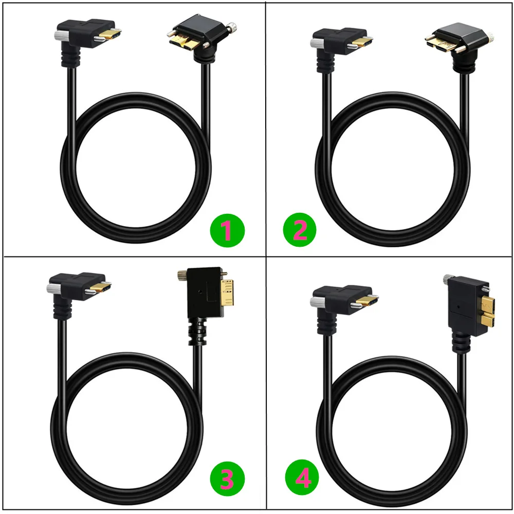 Positive bending locking screw Type-C to Micro3.0 B panel line embedded chassis self-service terminal fixing