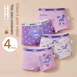 4PCS Children Girl Panties Cute Shorts Cartoon Panties for Girls Boxer Underwear Boxers Children's Cotton Underwears Clothing