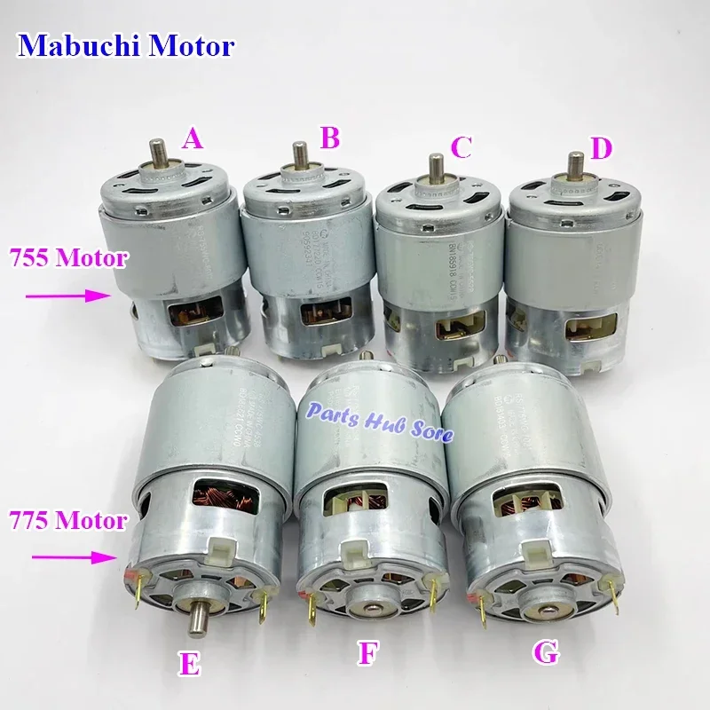 Japan Mabuchi 755WC-8017/ 755WC-8514/ 755VC-5528/ 755VC-9012/ 775WC-4538/ 775WC-8514/ 775WC-7021High Speed for Drill