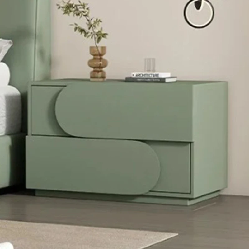 طاولة ليلية خشبية حديثة فاخرة بجودة تجميل رخيصة الثمن لتخزين طاولة السرير بسيطة أثاث جناح صالة Criado Mudo #3