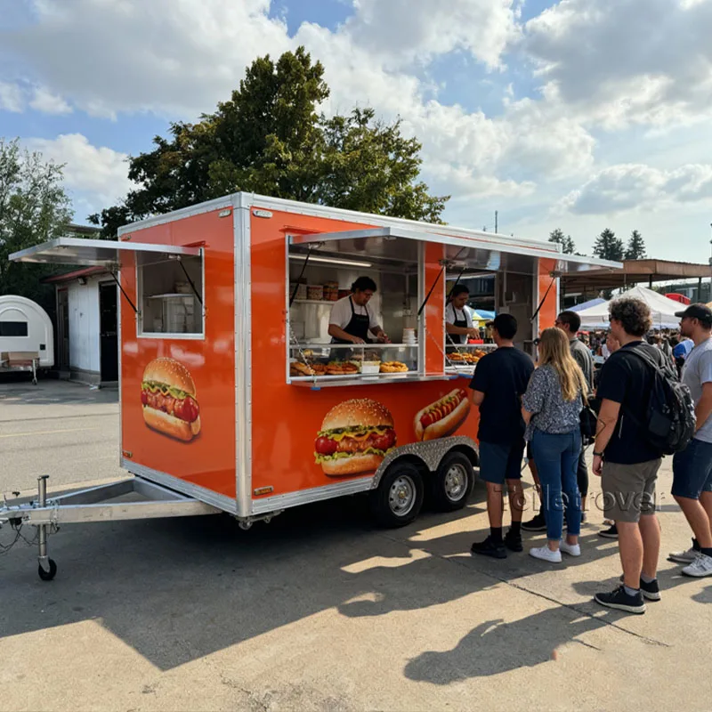 في الهواء الطلق المحمولة شاحنة طعام الشاورما كاميون رقائق رامين تاكو حلال المعكرونة الخبز تاكوياكي المعكرونة مقطورة امتياز الطعام المتنقلة #4