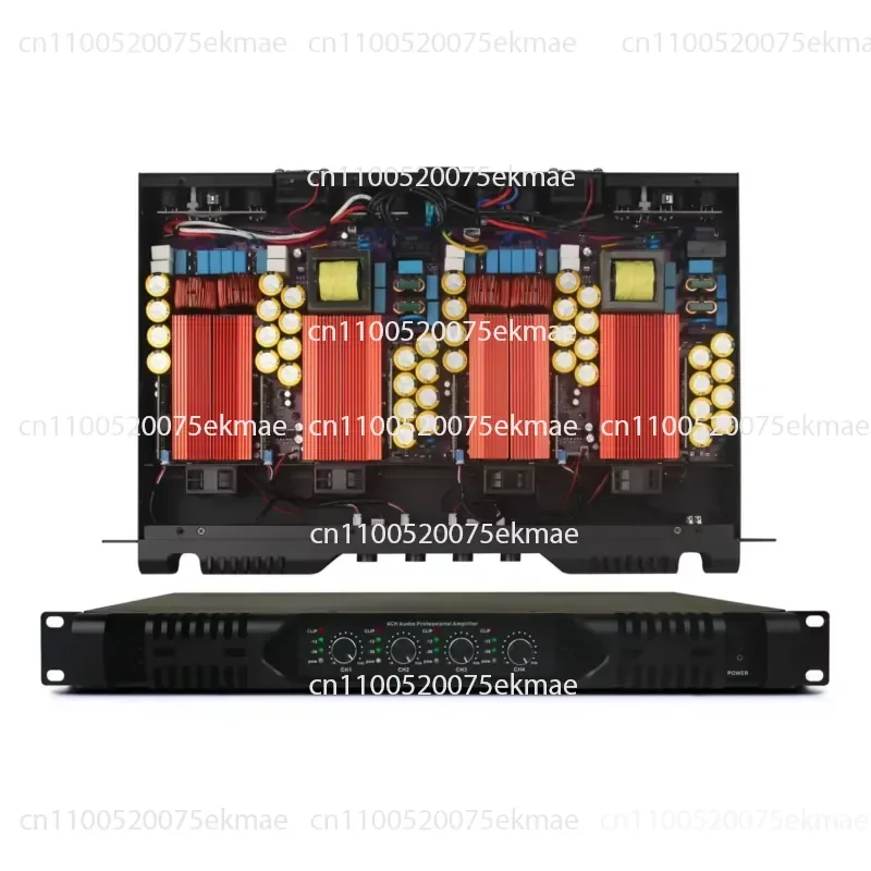4 * 1300W 8Ω 1U Digital Power Amplifier 4 * 2000W 4Ω Channel Power Amplifier, Subwoofer, Stereo System, Professional Audio