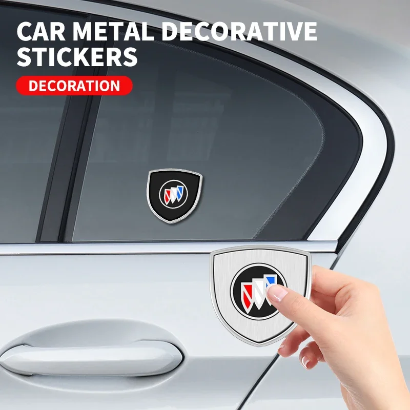 1/2 piezas Emblema Metálico 3D para Ventana de Coche, Pegatinas Laterales para Carrocería, para Buick Envision, Excelle GT, LaCrosse, Royaum, Envista, GL8, GL6